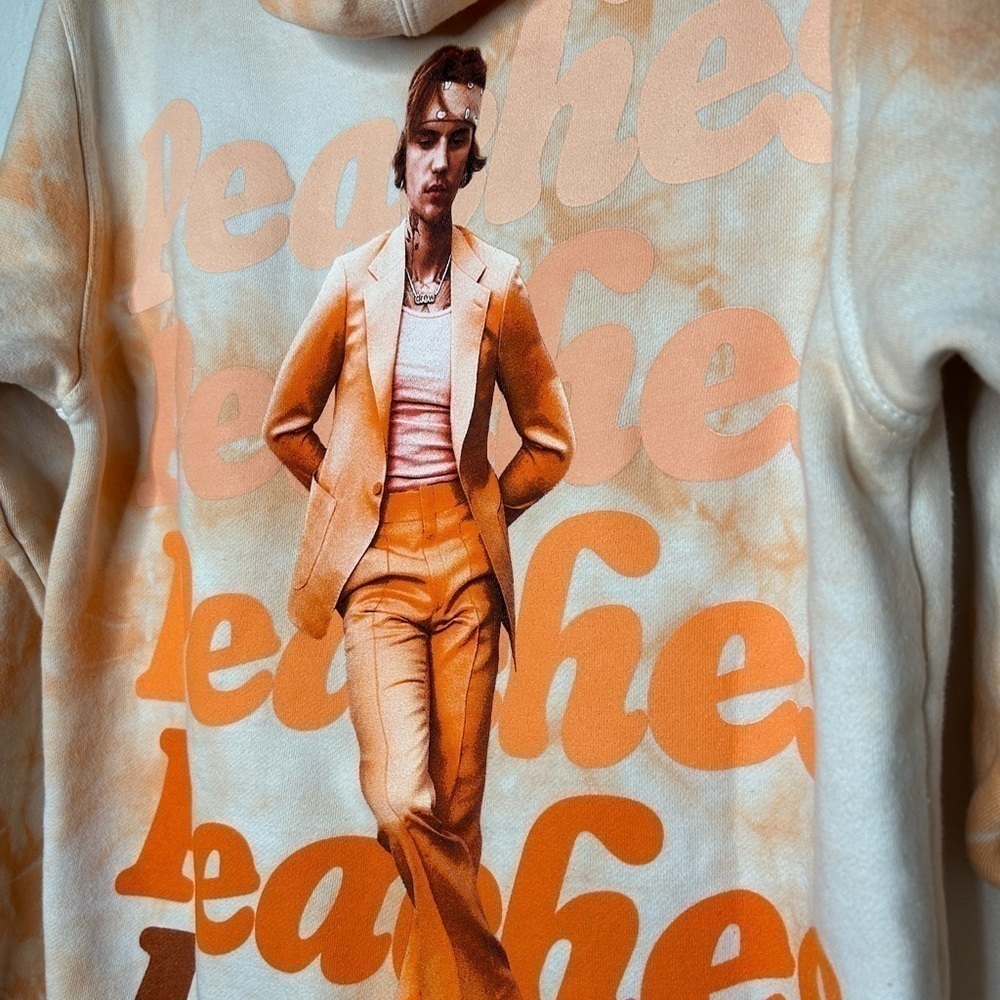 Justin Bieber Peaches tie dye Hoodie size Small Coachella Biebs Beliebers - Picture 4 of 5